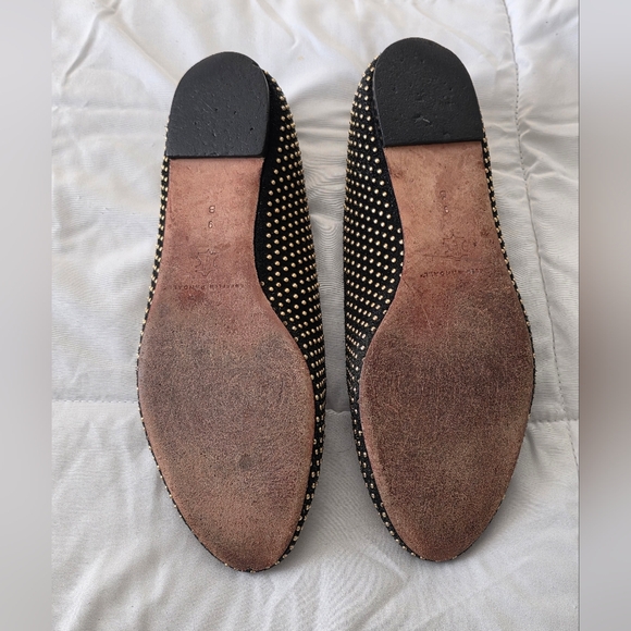 Loeffler Randall Black and Gold Studded Flats - Picture 6 of 6